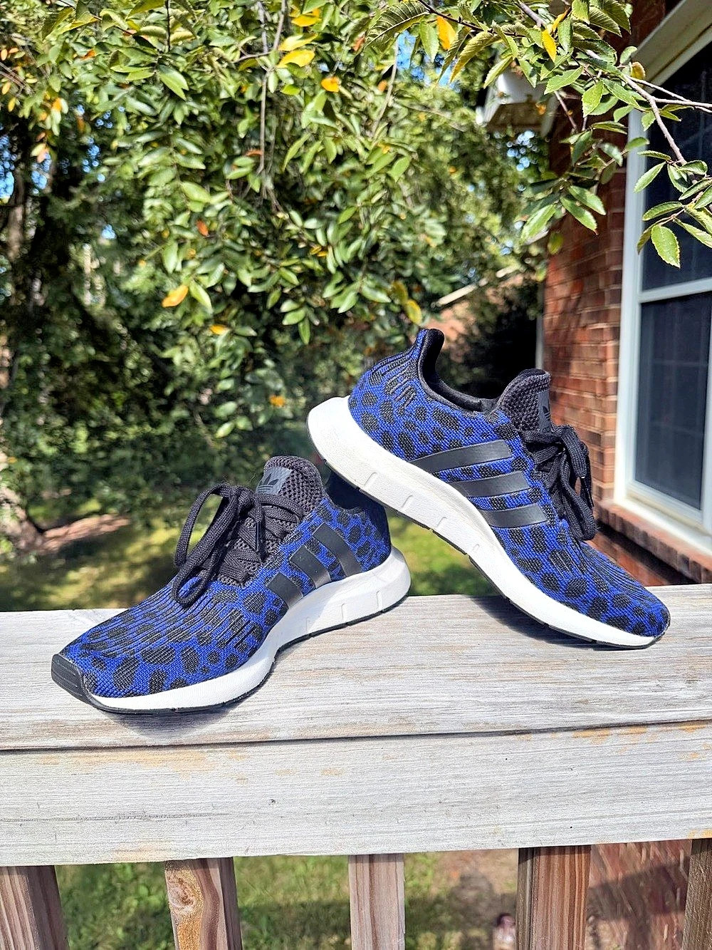 adidas Swift Run X Leopard Print Women's Sneakers Blue & Black